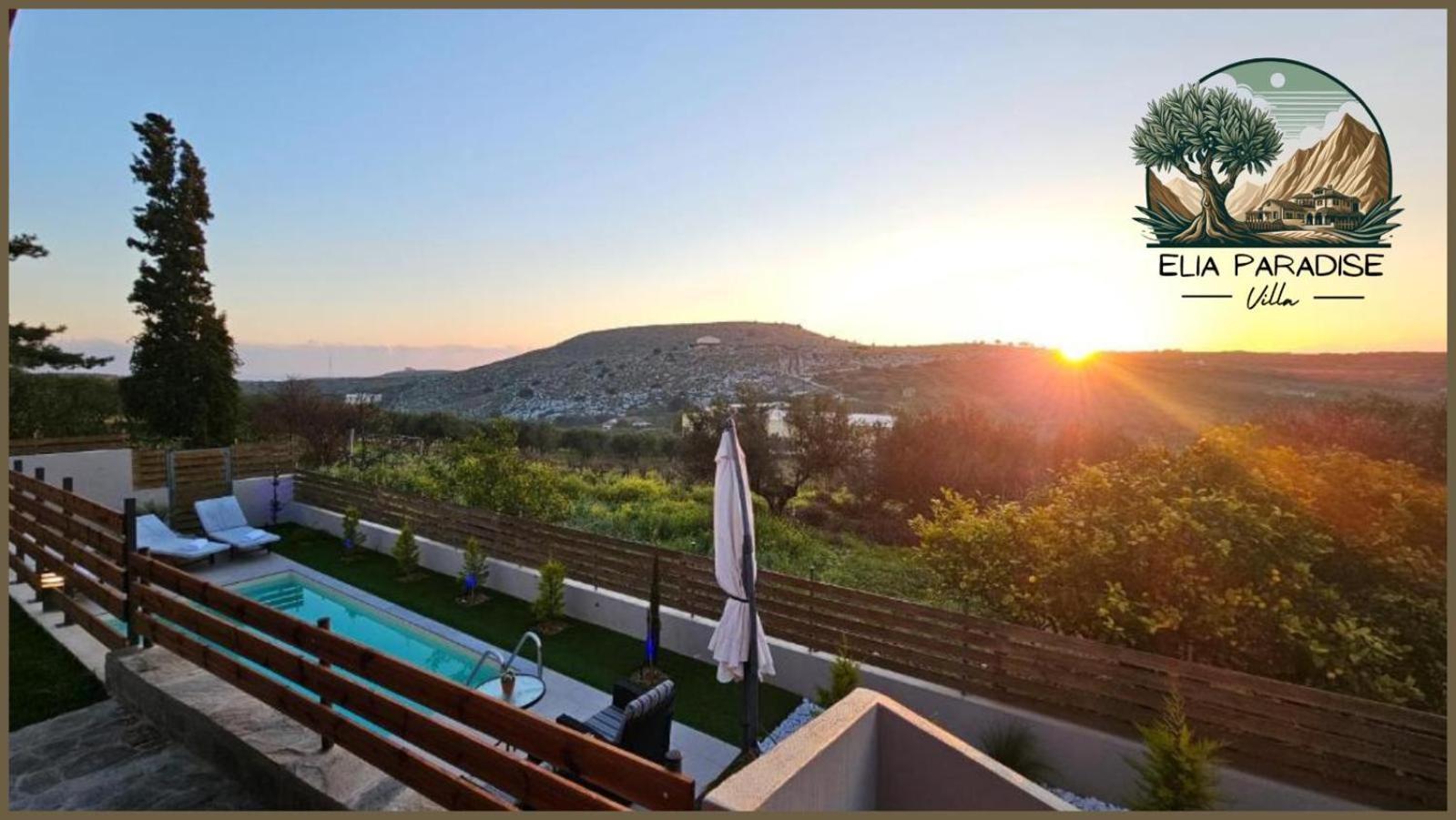 Elia Paradise Villa With Private Pool 伊拉克利翁 外观 照片